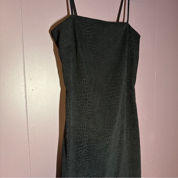 Vintage Y2K Byer Too! Black Snake Print Suede Mini Dress – Size 5 – Made in USA - Picture 6 of 6